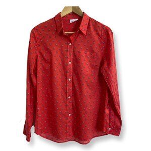 Gap Women's Floral Button Down Summer Shirt/Top. Size Medium. 100% Cotton